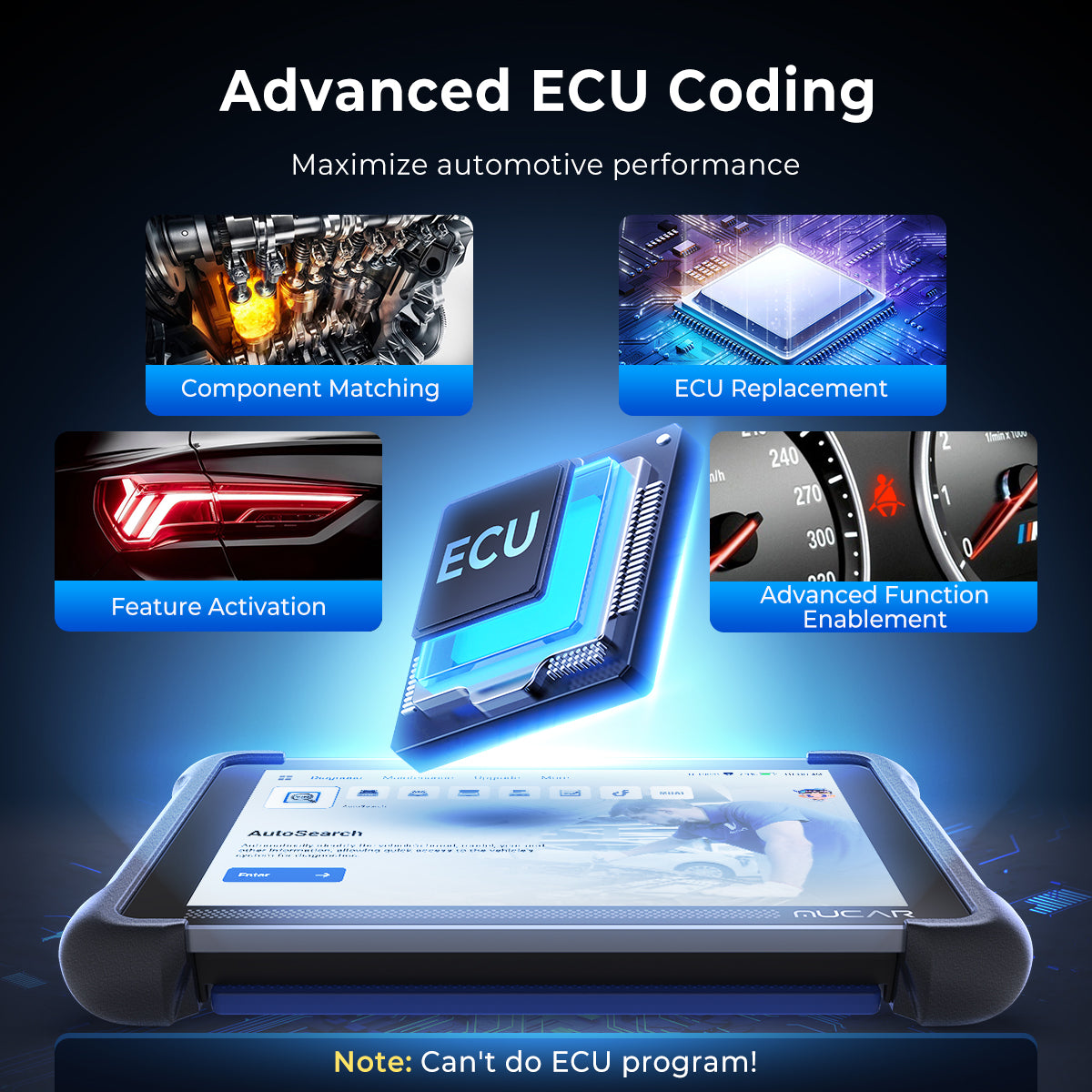 AI ECU Coding OBD2 Scanner | Bi-Directional, Bluetooth – MUCAR 892BT ...
