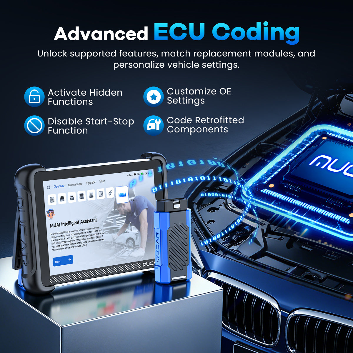 MUCAR 892BT PRO AI Diagnostic Scanner with Topology Map & J2534 – MUCARUS