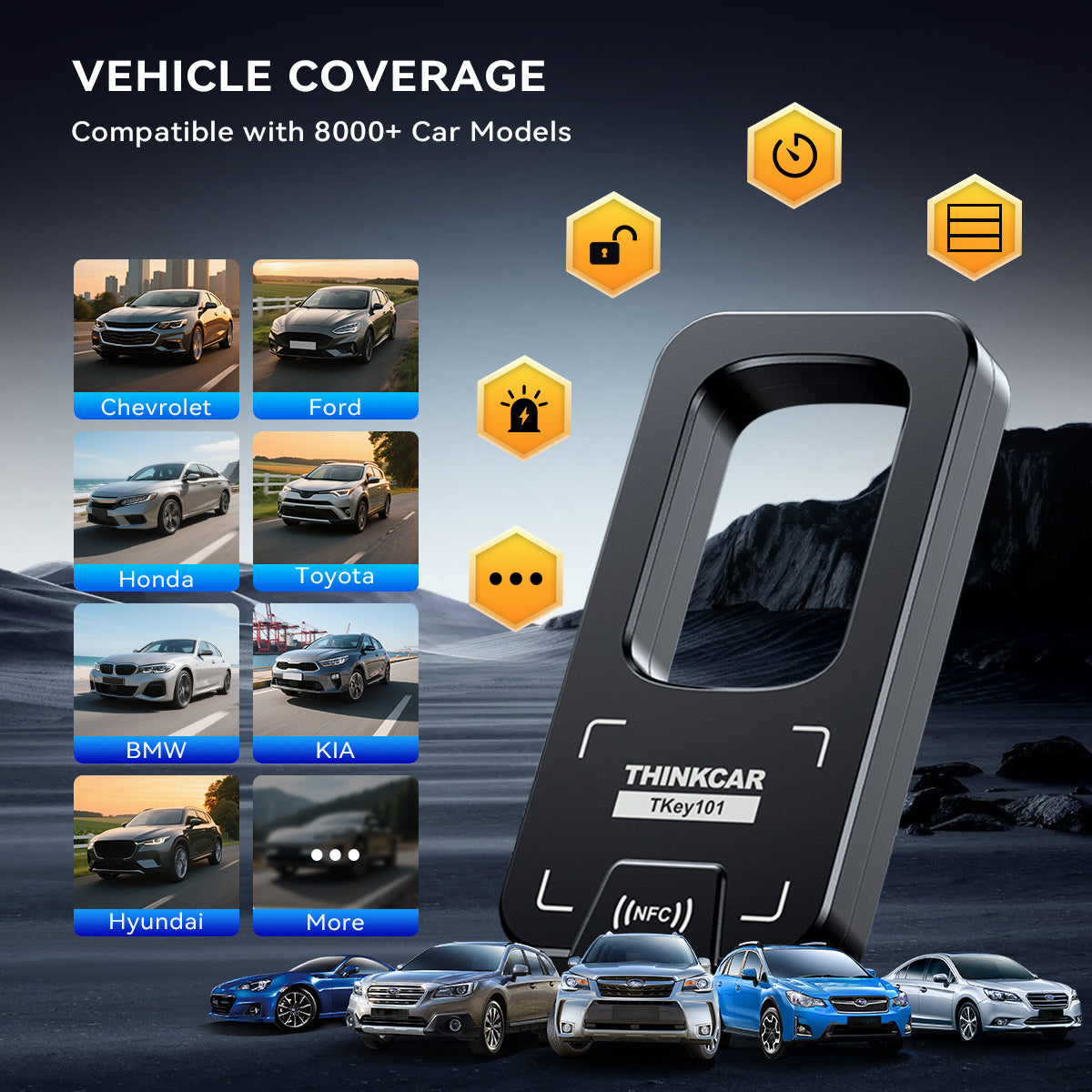 TKEY101 - Universal Car Key Programmer with 6 Remote Keys – MUCARUS